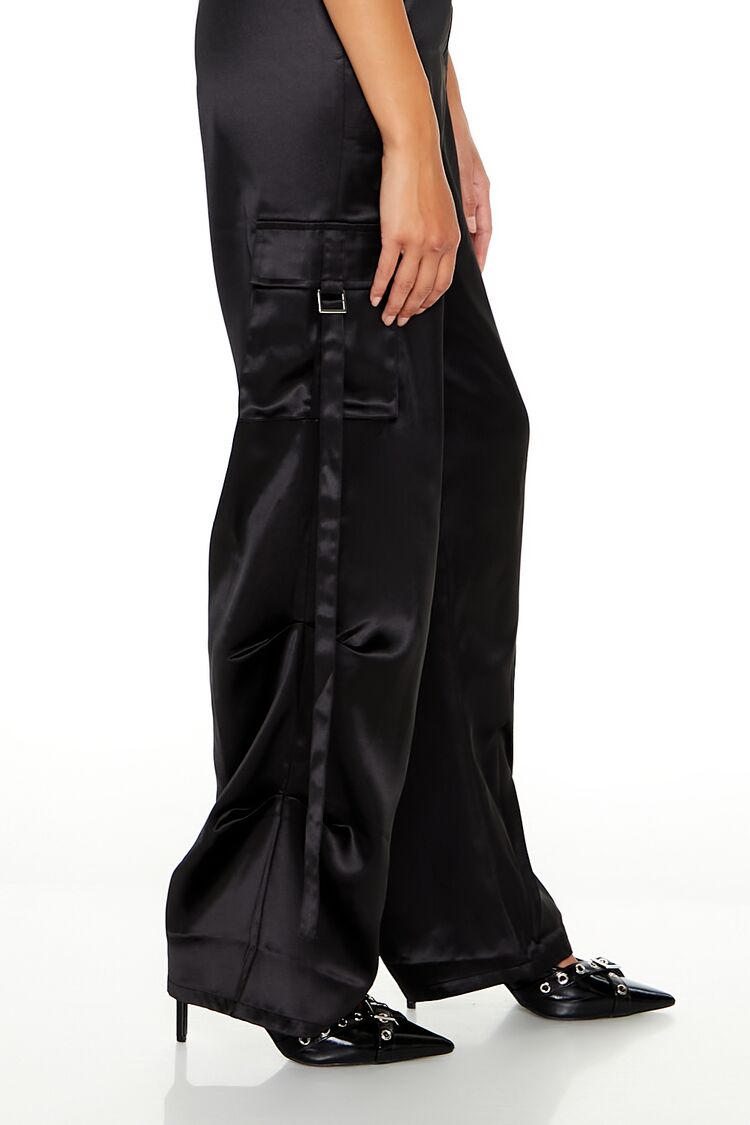 Strapless Zip-Up Cargo Jumpsuit-Feelings Star