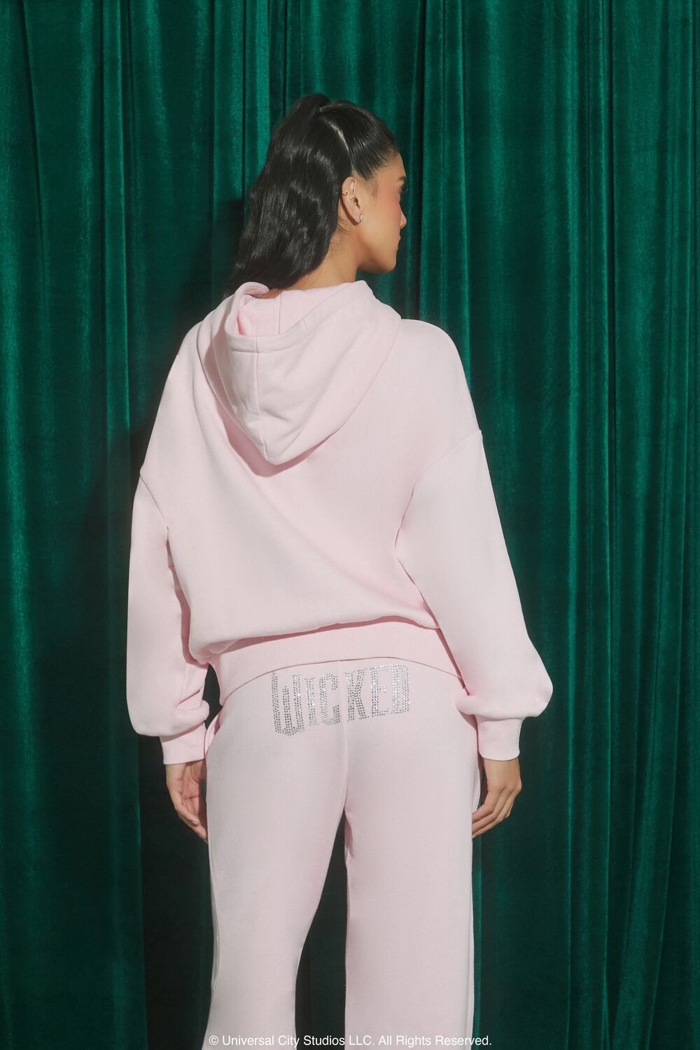 Wicked Faux Gem Fleece Hoodie-Feelings Star