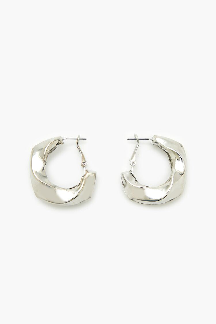 Twisted Hoop Earrings-Feelings Star
