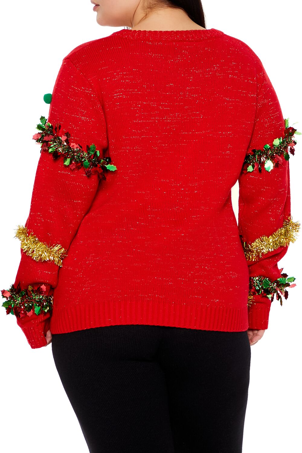 Plus Size Garland Pom Pom Sweater-Feelings Star