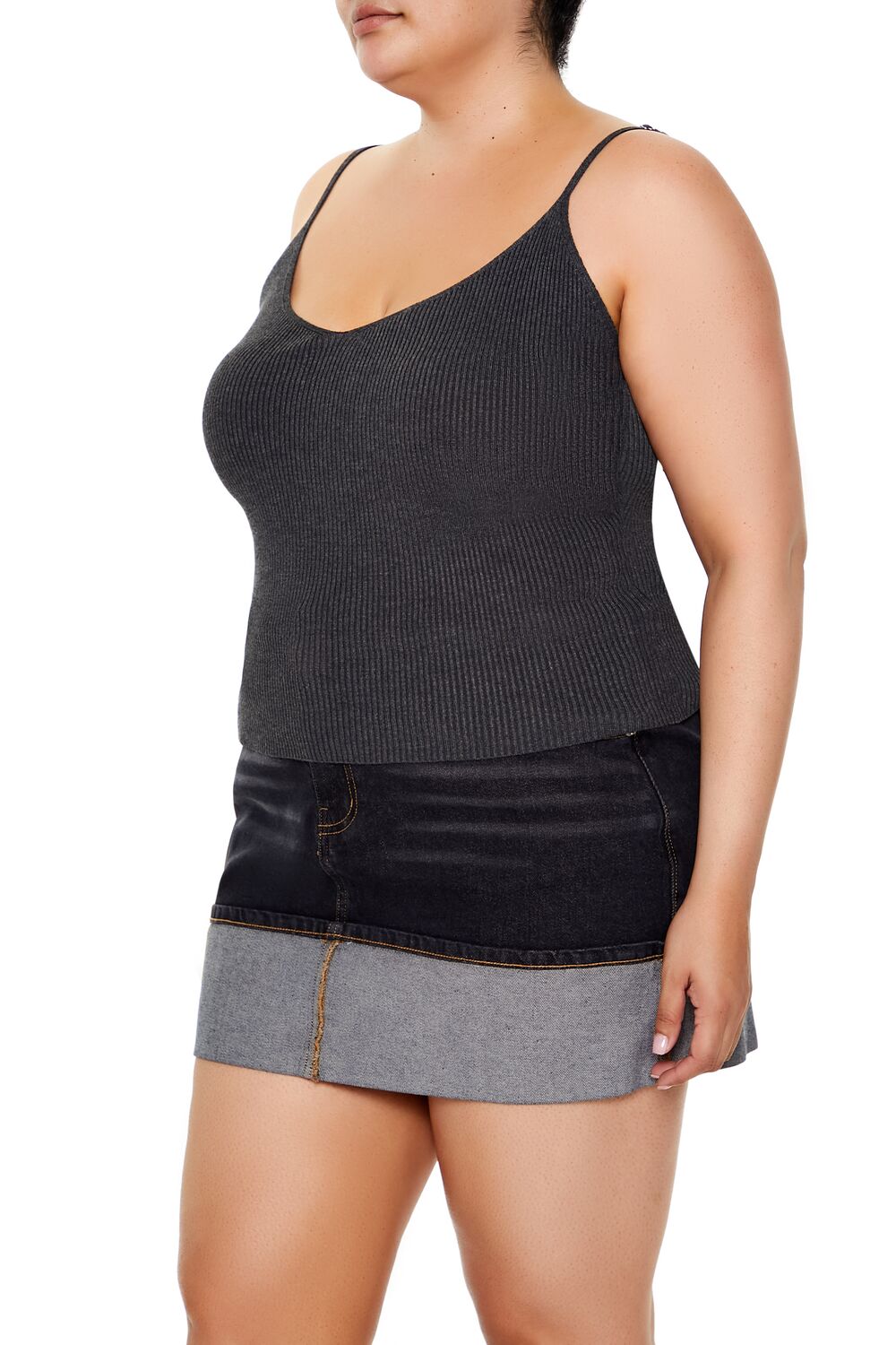Plus Size Sweater-Knit Cami-Feelings Star