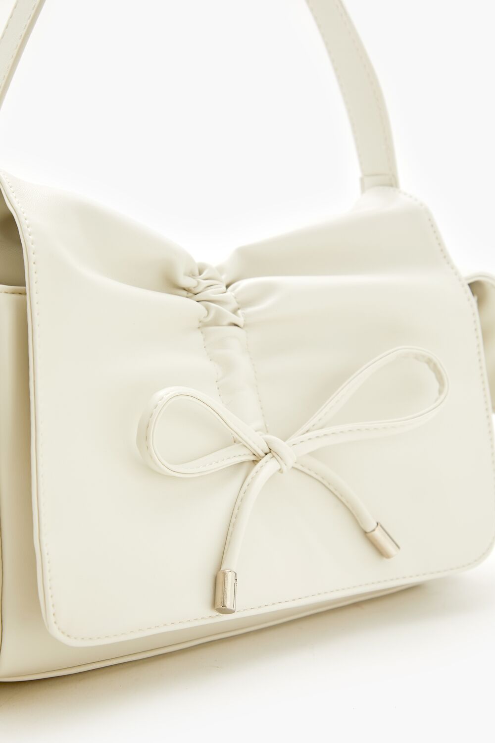 Ruched Bow Shoulder Bag-Feelings Star