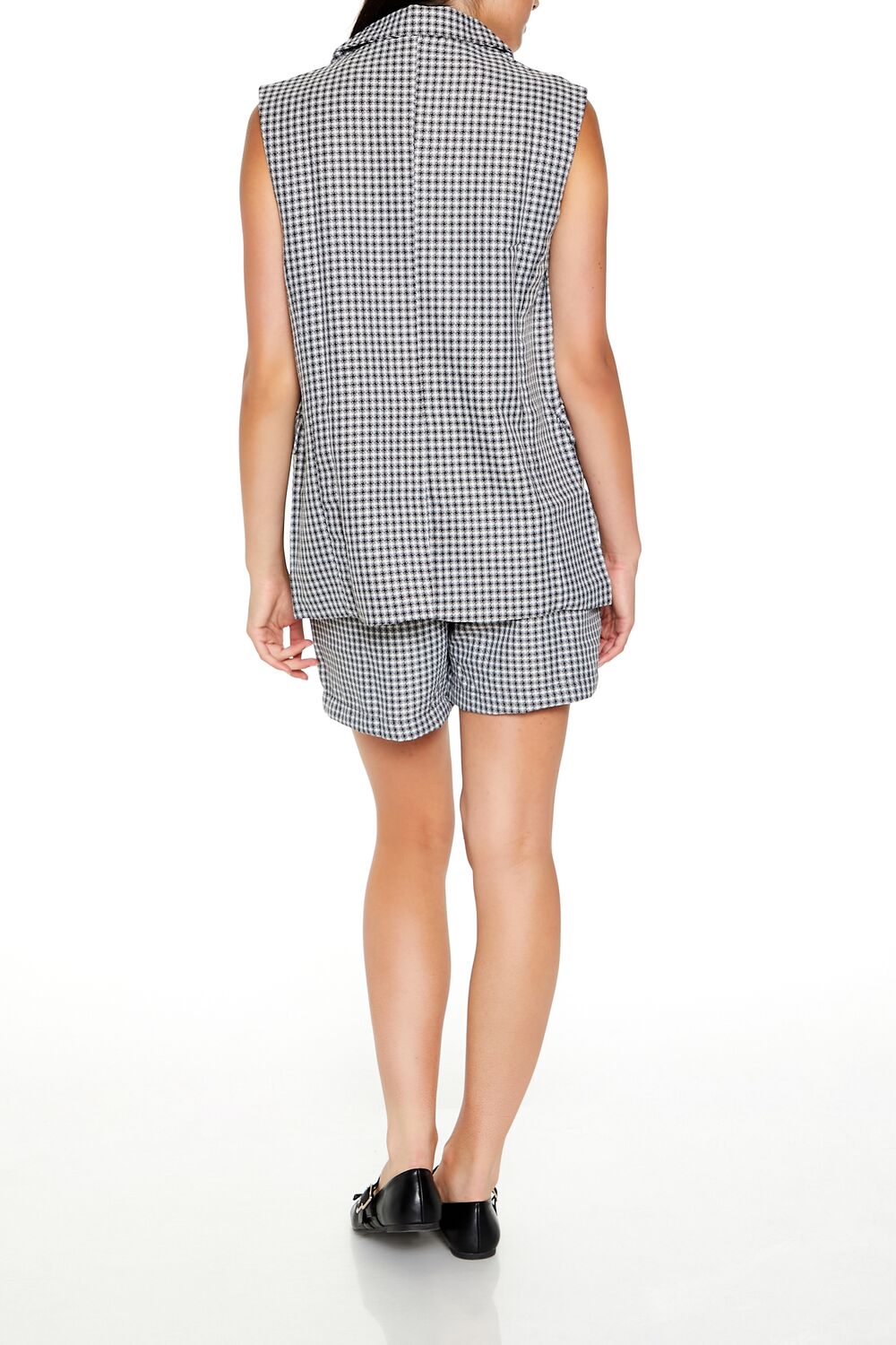 Tweed Plaid Vest & Shorts Set-Feelings Star