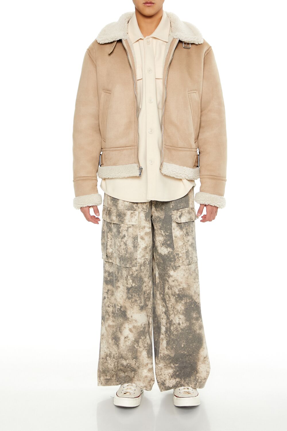 Faux Suede & Shearling Jacket-Feelings Star