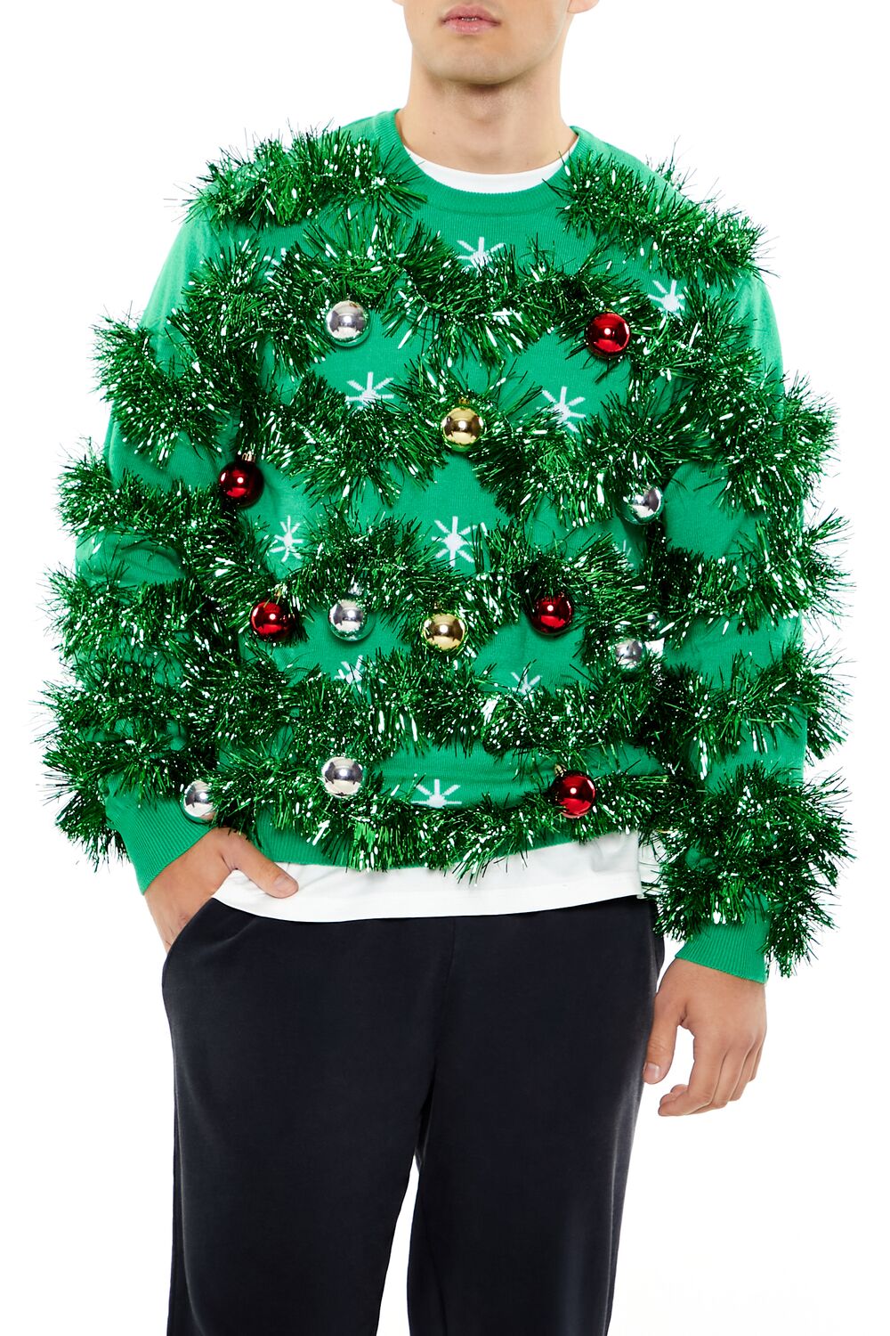 Unisex Tinsel & Ornament Sweater-Feelings Star