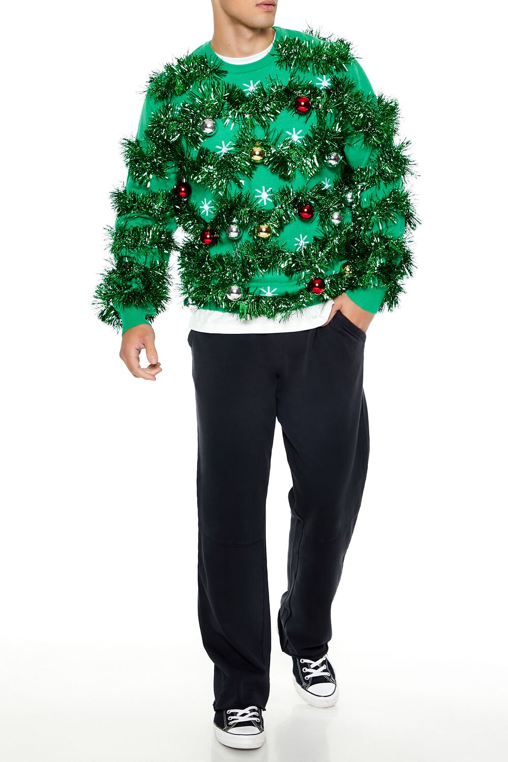 Unisex Tinsel & Ornament Sweater-Feelings Star