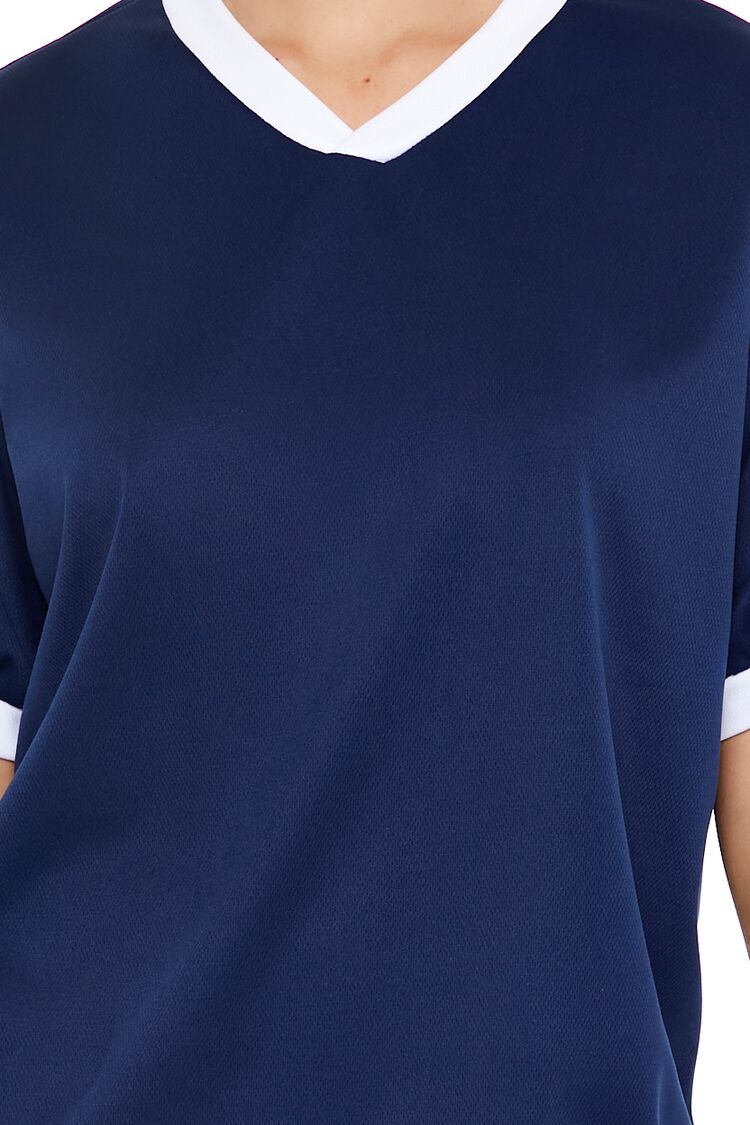 V-Neck Ringer Jersey-Feelings Star