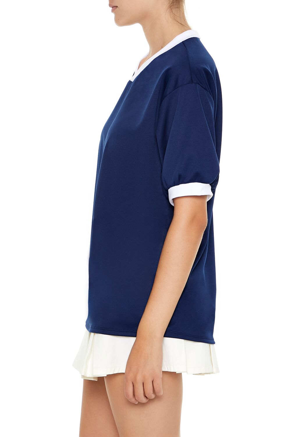 V-Neck Ringer Jersey-Feelings Star