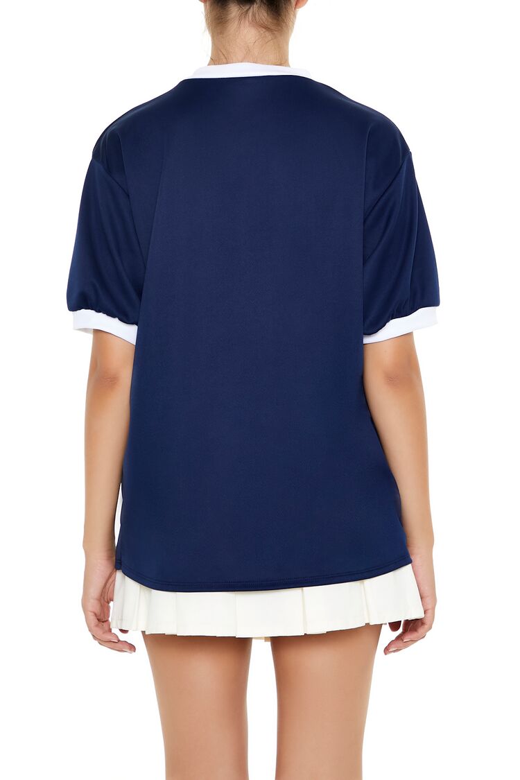 V-Neck Ringer Jersey-Feelings Star