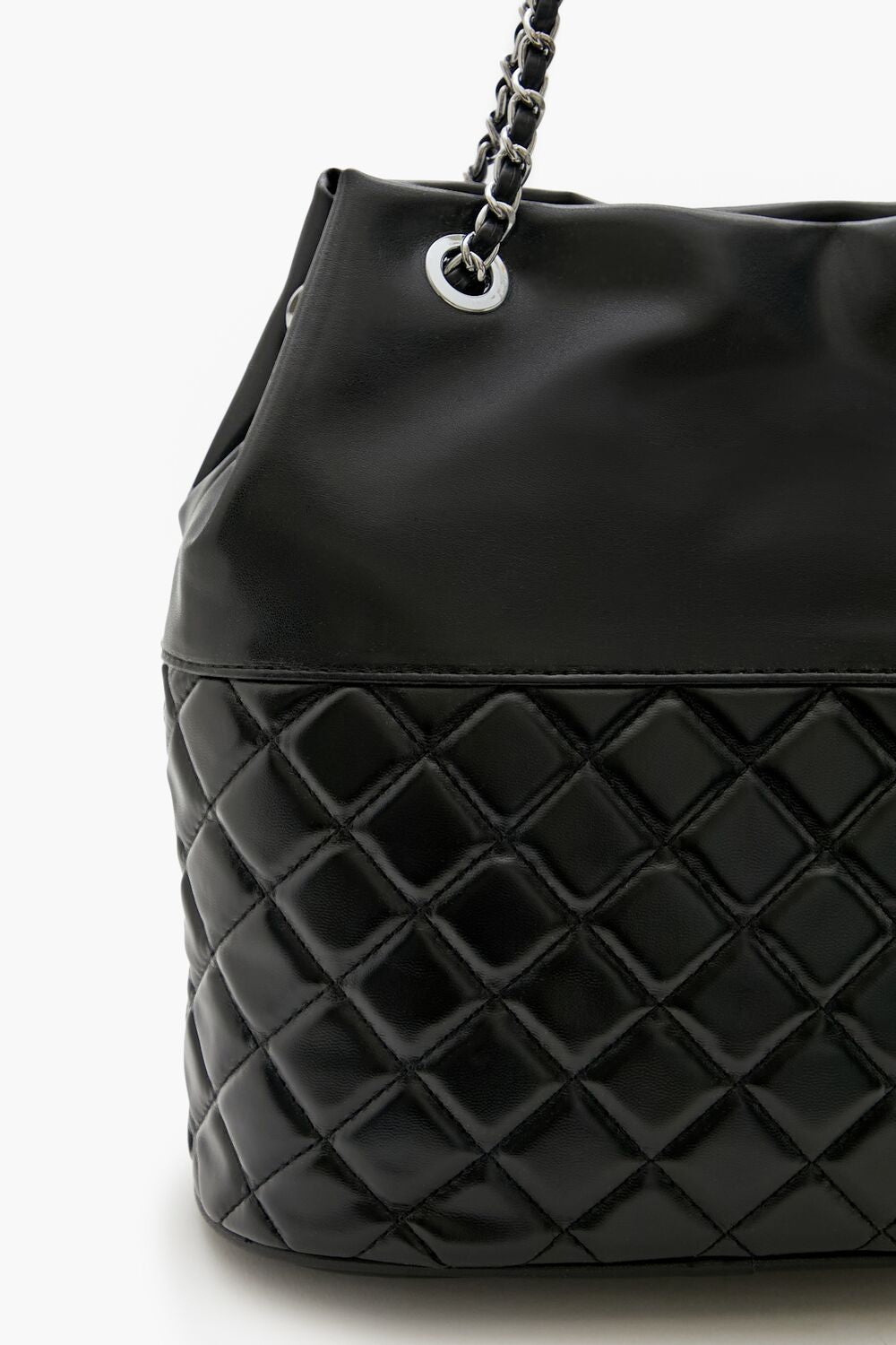 Quilted Faux Leather Tote Bag-Feelings Star