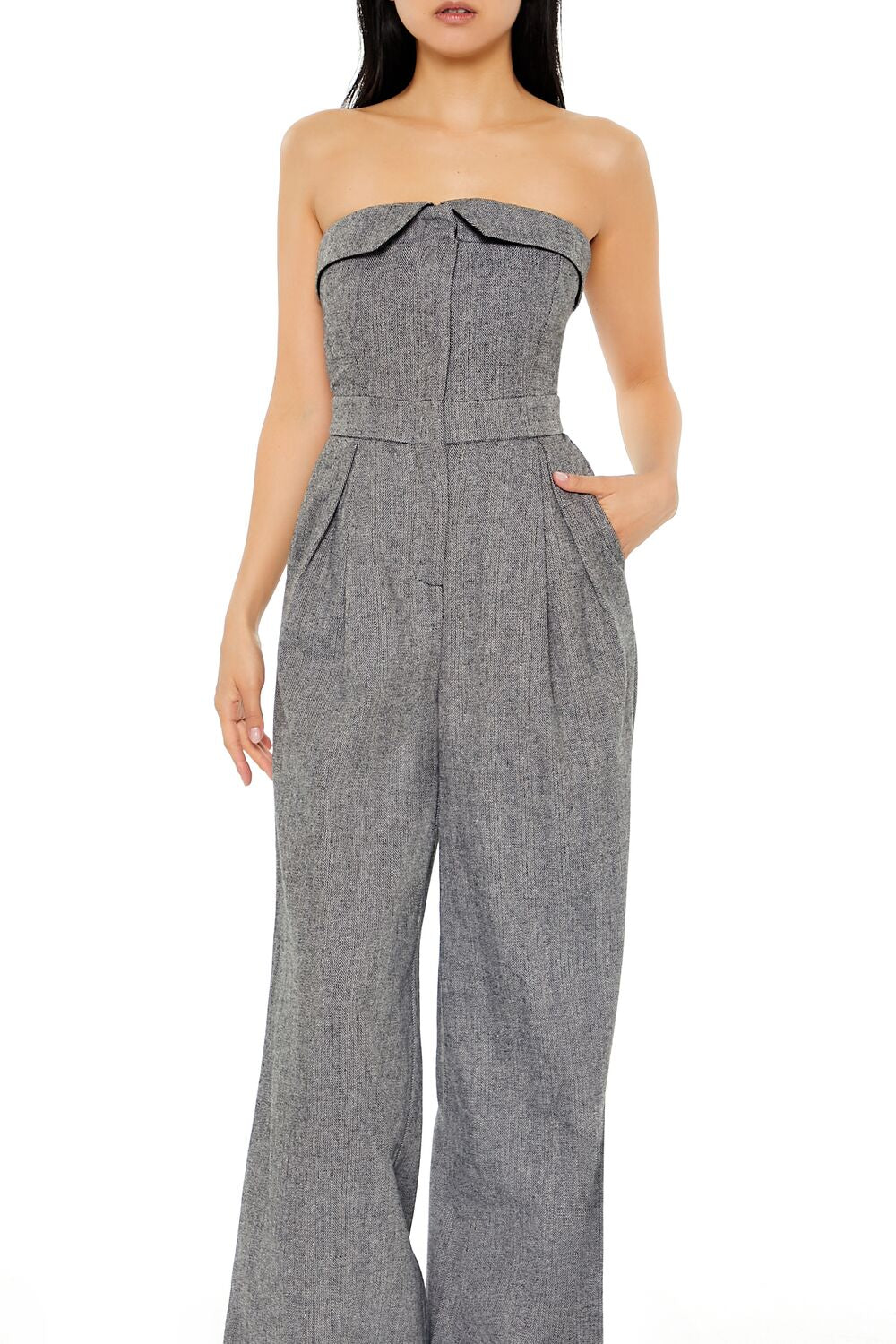 Strapless Wide-Leg Jumpsuit-Feelings Star
