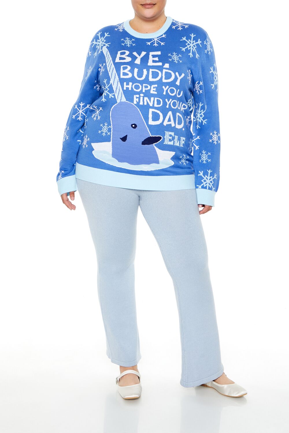 Plus Size Elf Mr Narwhal Sweater-Feelings Star