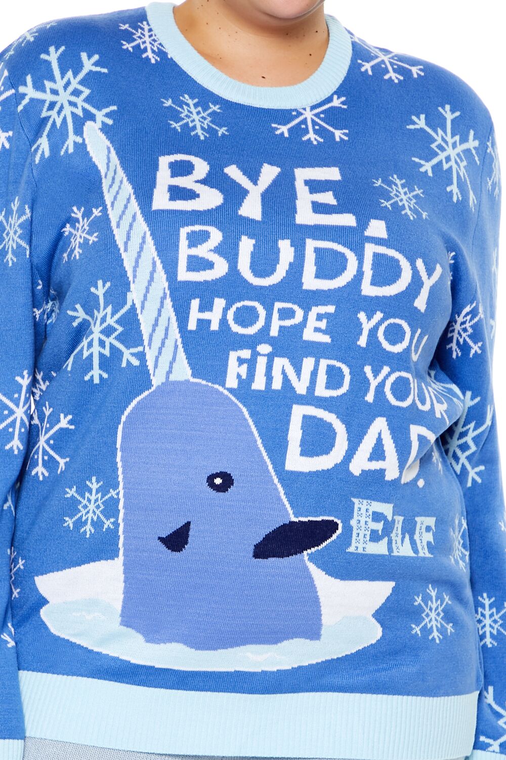 Plus Size Elf Mr Narwhal Sweater-Feelings Star
