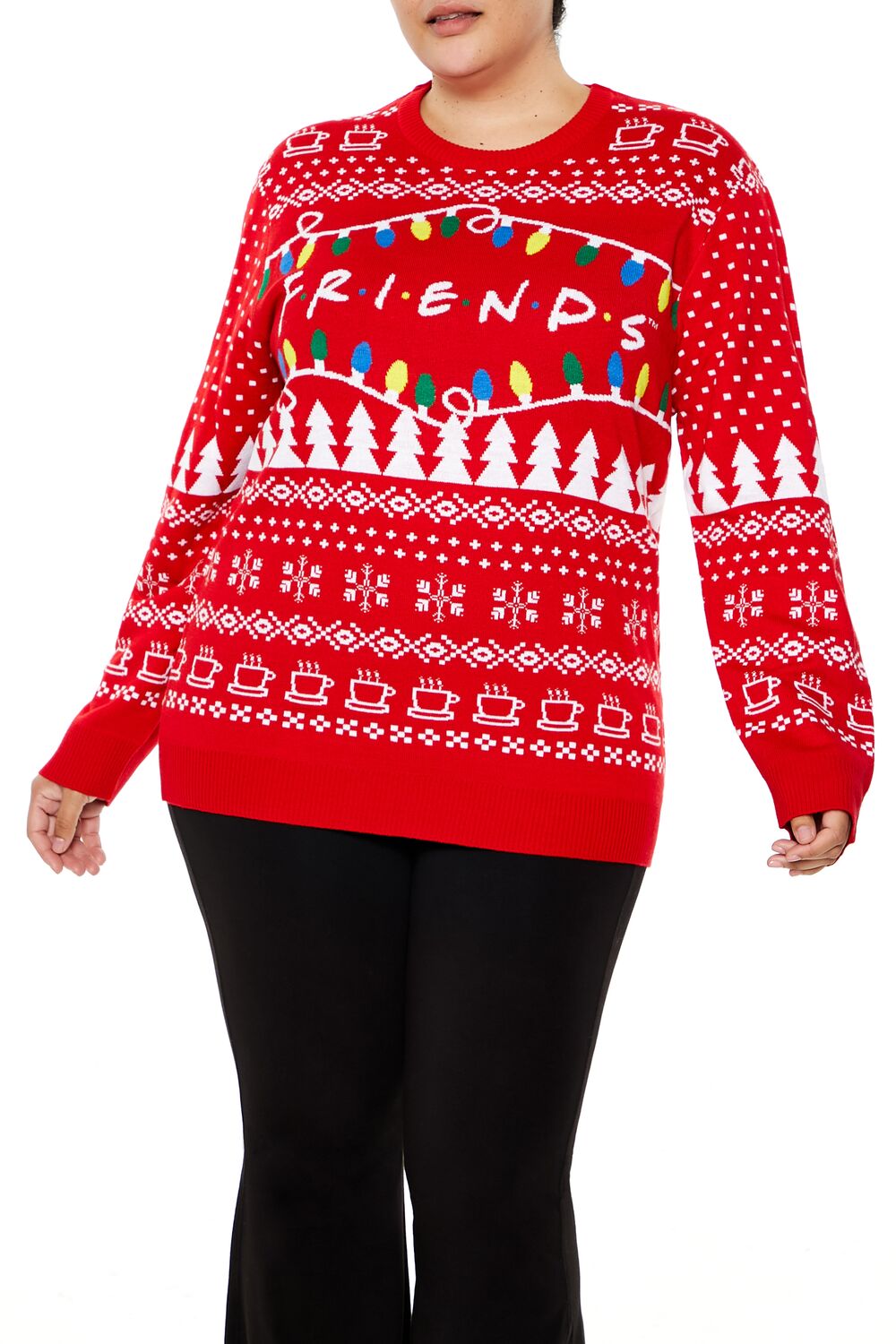 Plus Size Friends Fair Isle Sweater-Feelings Star