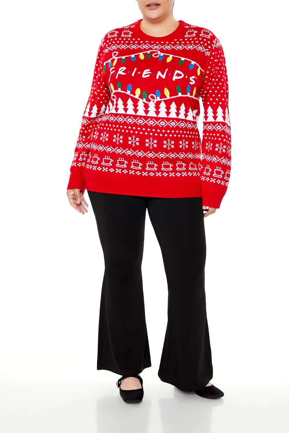 Plus Size Friends Fair Isle Sweater-Feelings Star