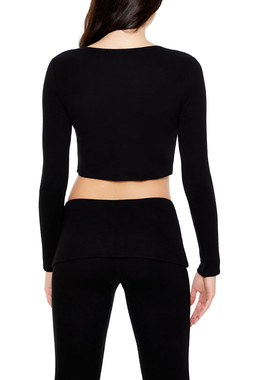 Button-Front Crop Top-Feelings Star