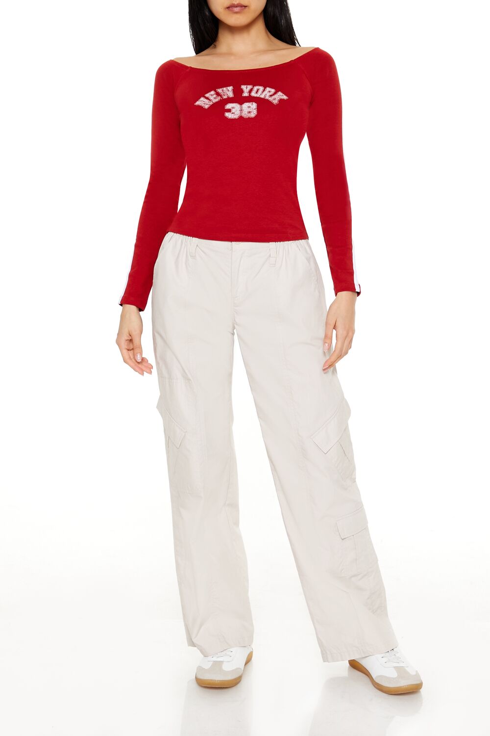 Striped New York 38 Raglan Tee-Feelings Star