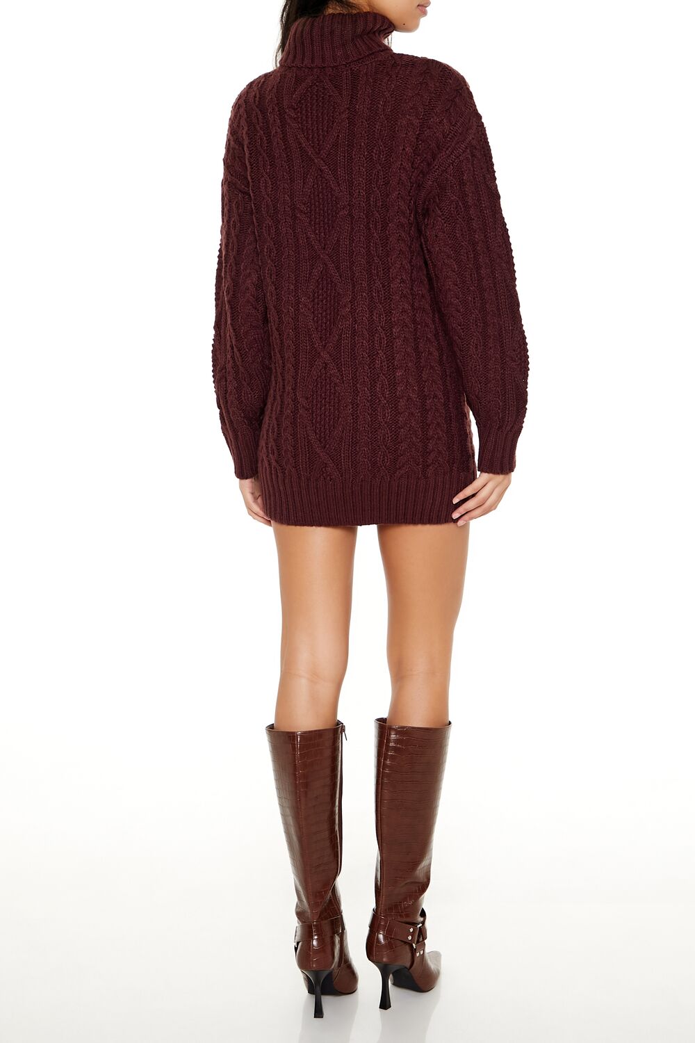Turtleneck Mini Sweater Dress-Feelings Star