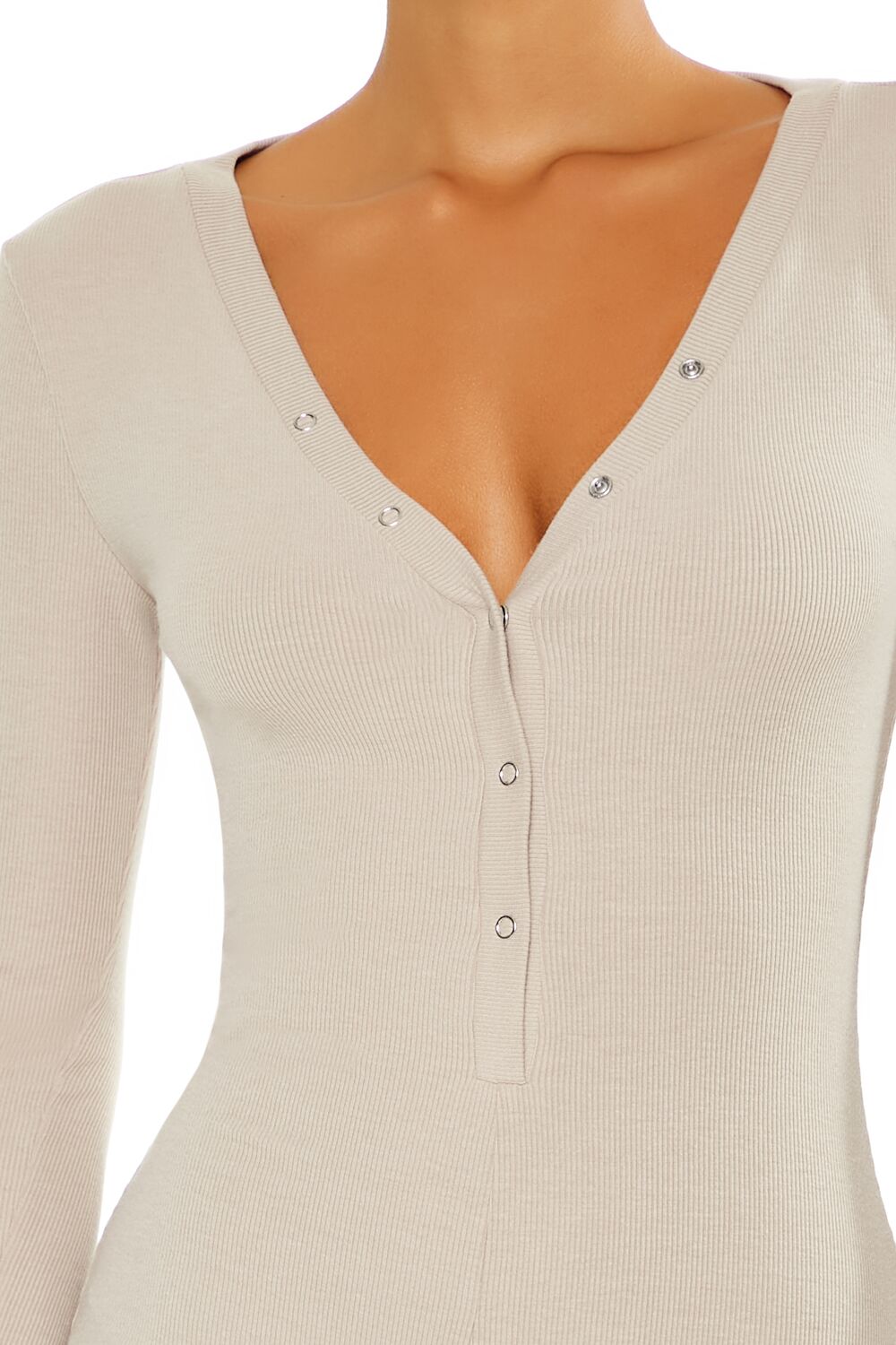 Fitted Ribbed Knit Pajama Romper-Feelings Star