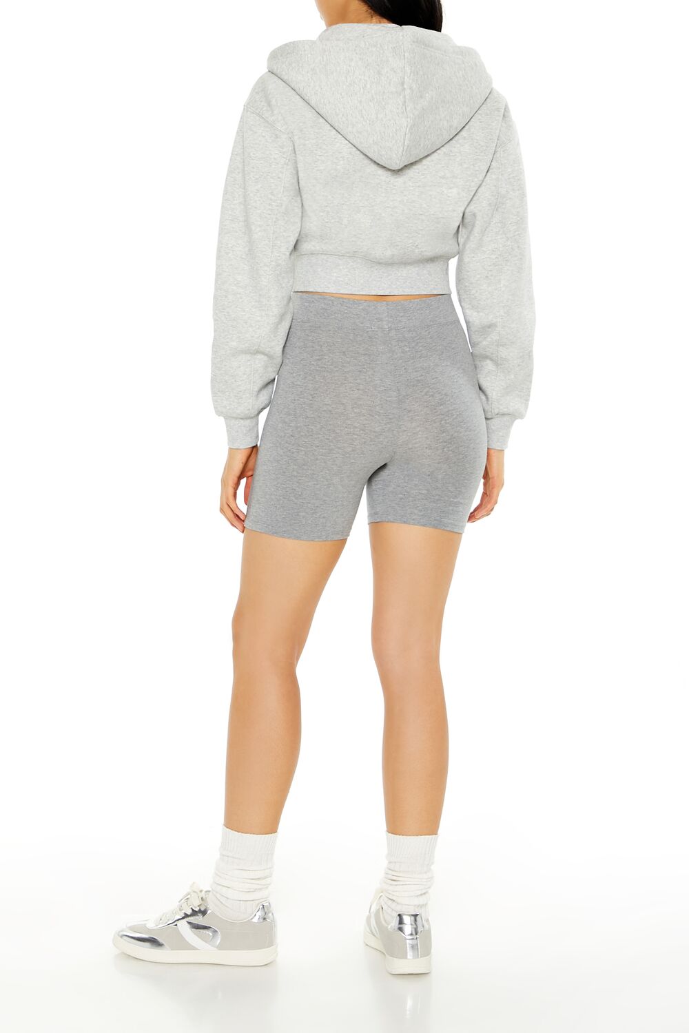 Heather Knit Biker Shorts-Feelings Star