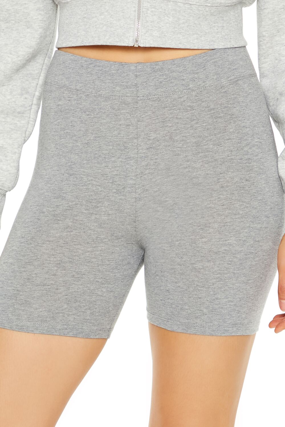 Heather Knit Biker Shorts-Feelings Star