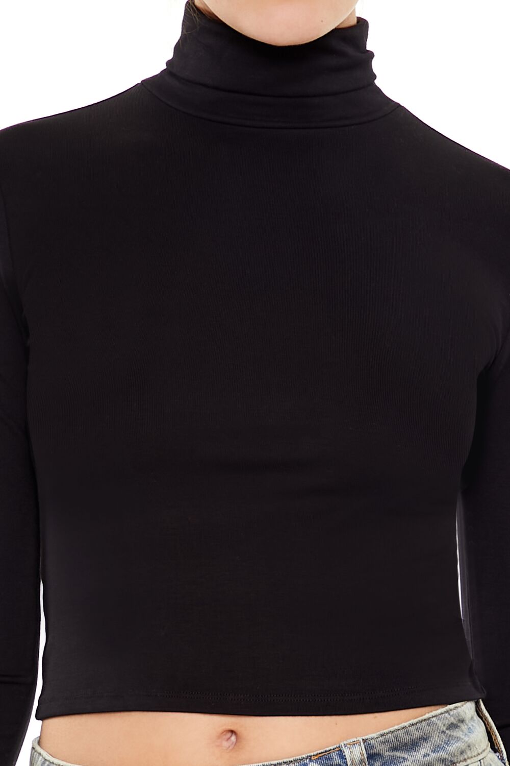Turtleneck Crop Top-Feelings Star