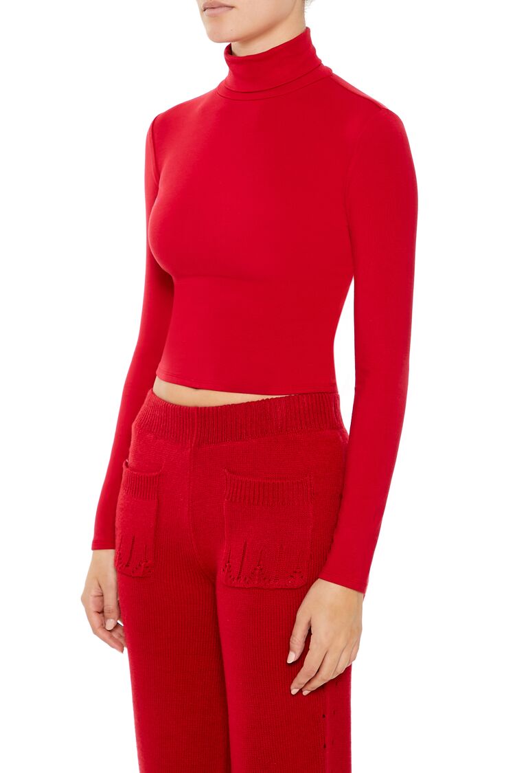 Turtleneck Crop Top-Feelings Star