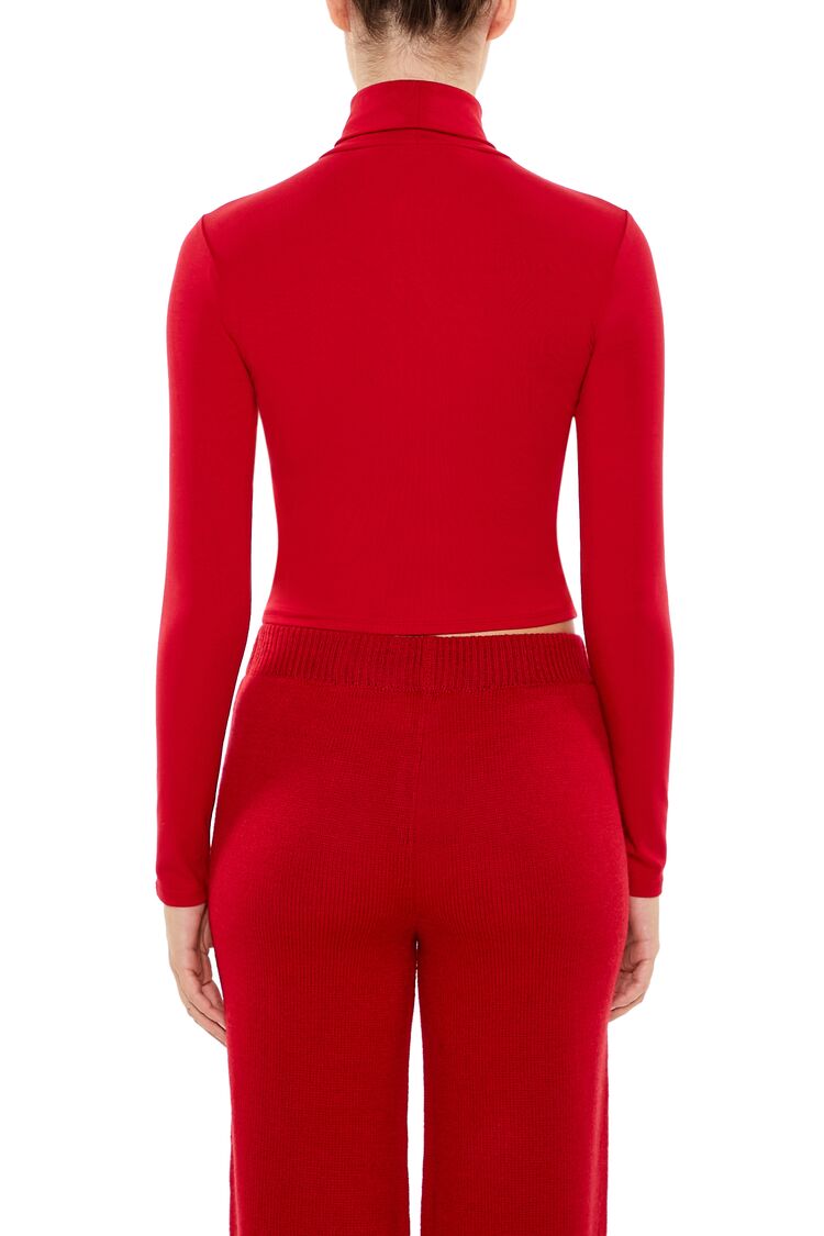 Turtleneck Crop Top-Feelings Star