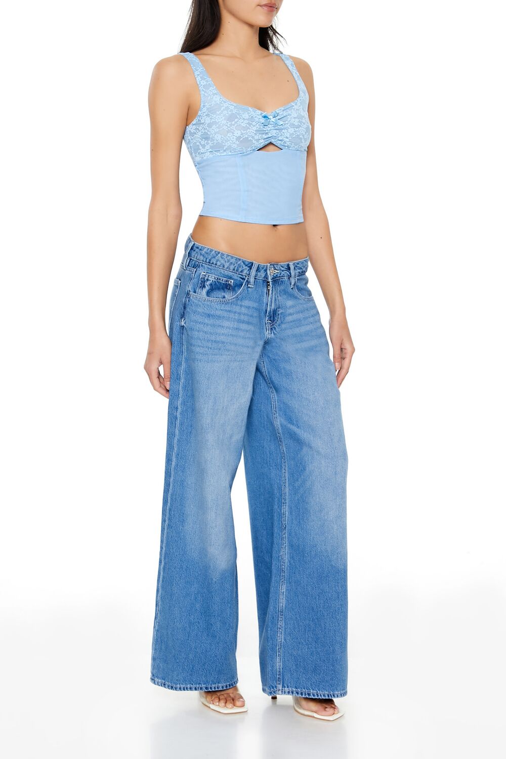 Baggy Low-Rise Jeans-Feelings Star