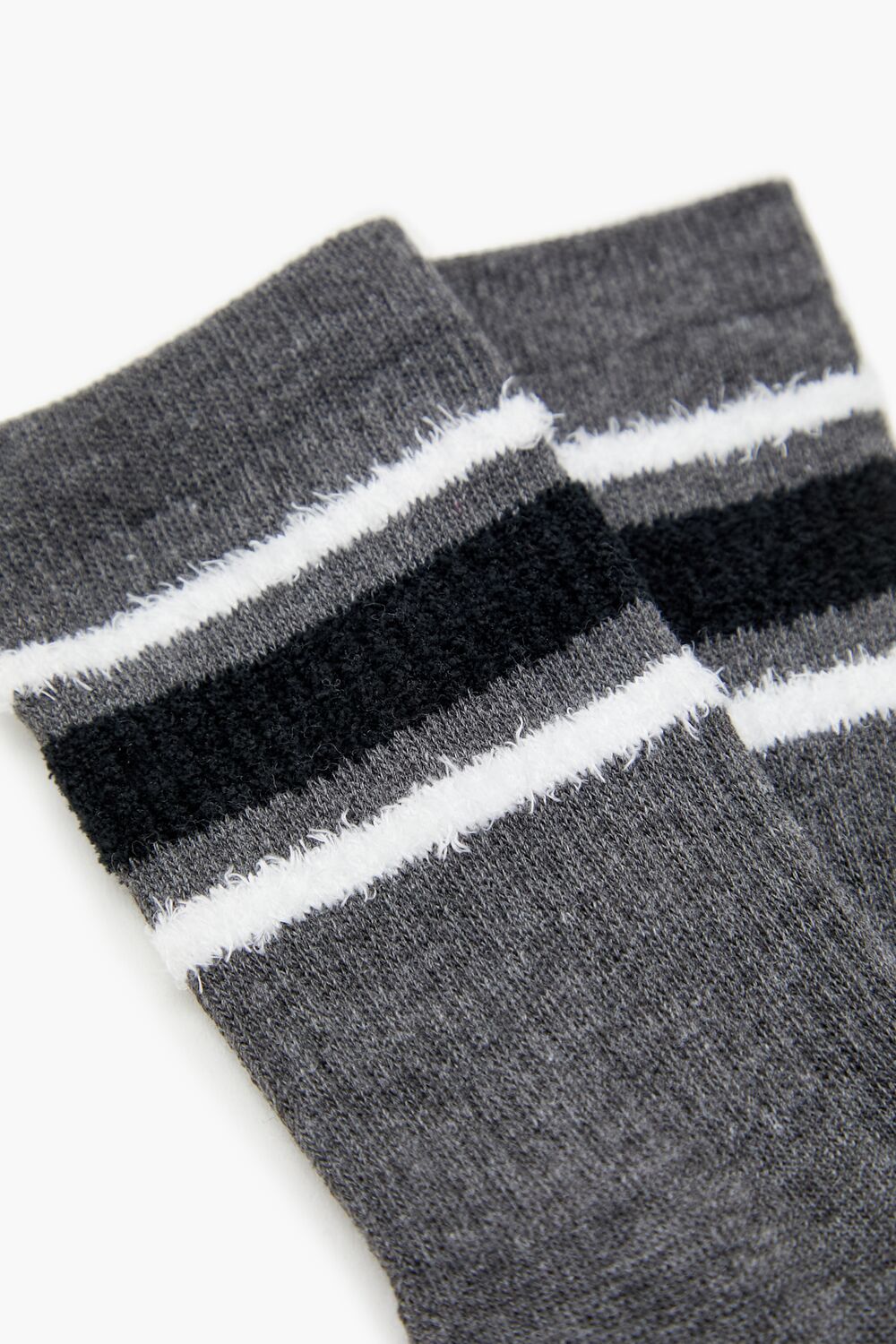 Striped-Trim Crew Socks-Feelings Star