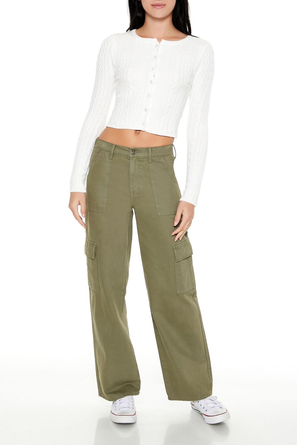 Cable Knit Cardigan Sweater-Feelings Star