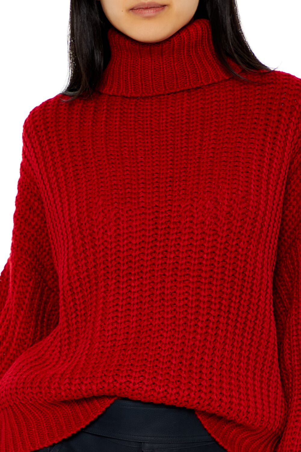 Turtleneck Drop-Sleeve Sweater-Feelings Star