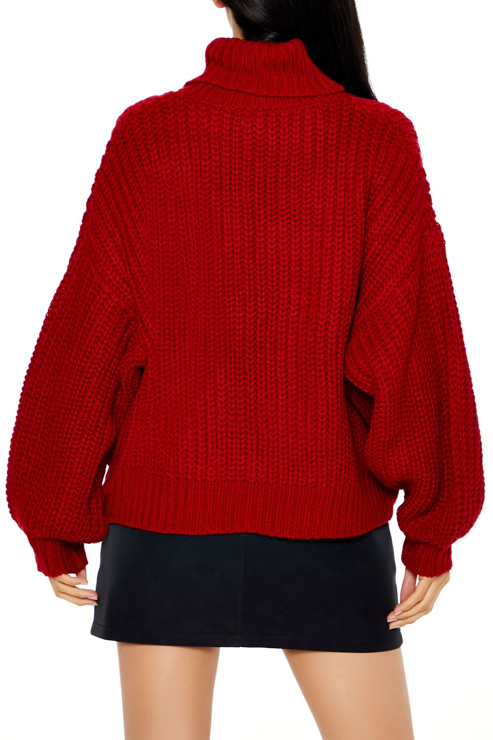 Turtleneck Drop-Sleeve Sweater-Feelings Star