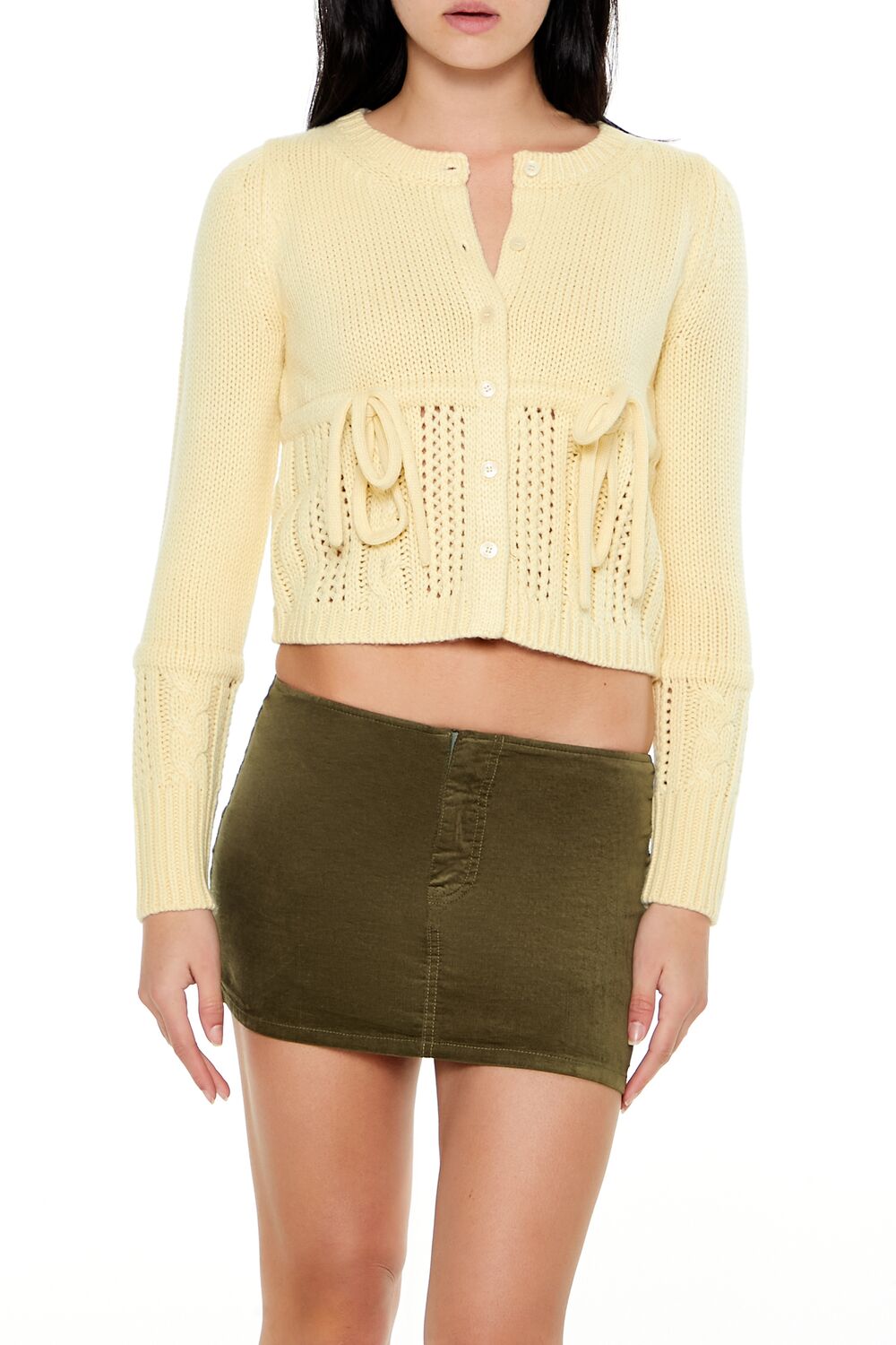 Tie-Front Cardigan Sweater-Feelings Star