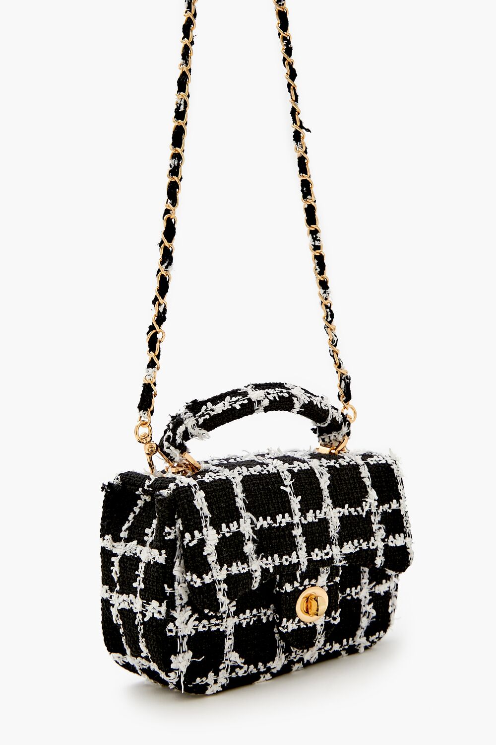 Tweed Grid Crossbody Bag-Feelings Star