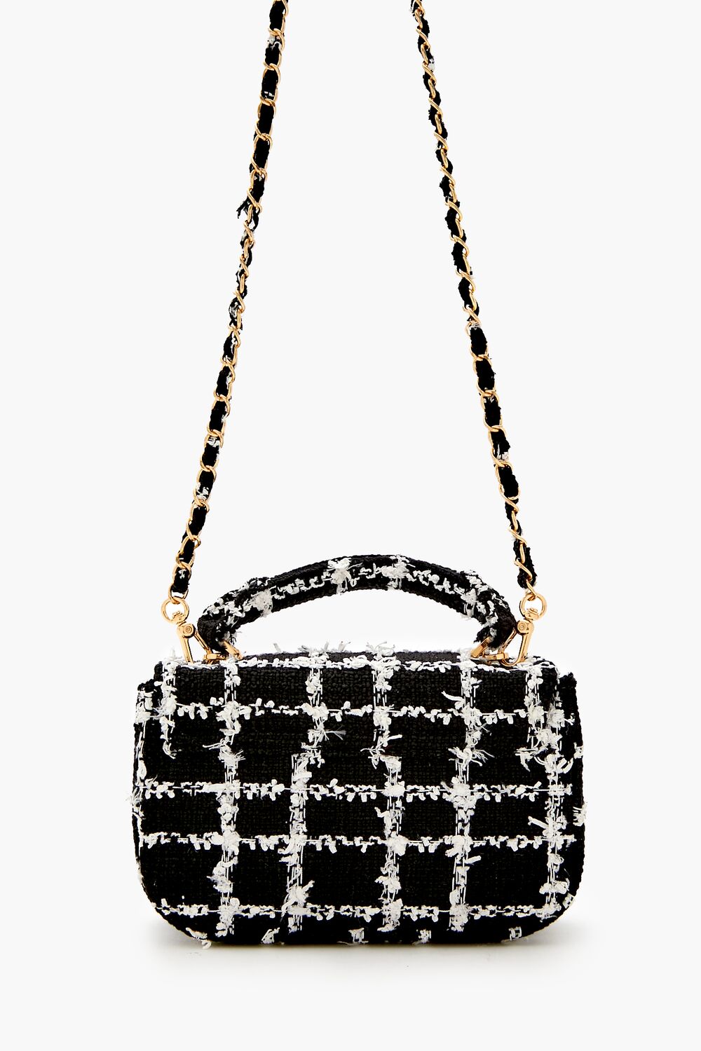 Tweed Grid Crossbody Bag-Feelings Star