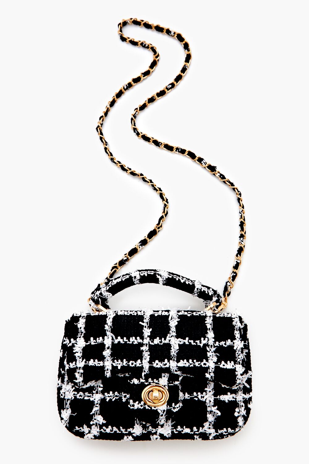 Tweed Grid Crossbody Bag-Feelings Star