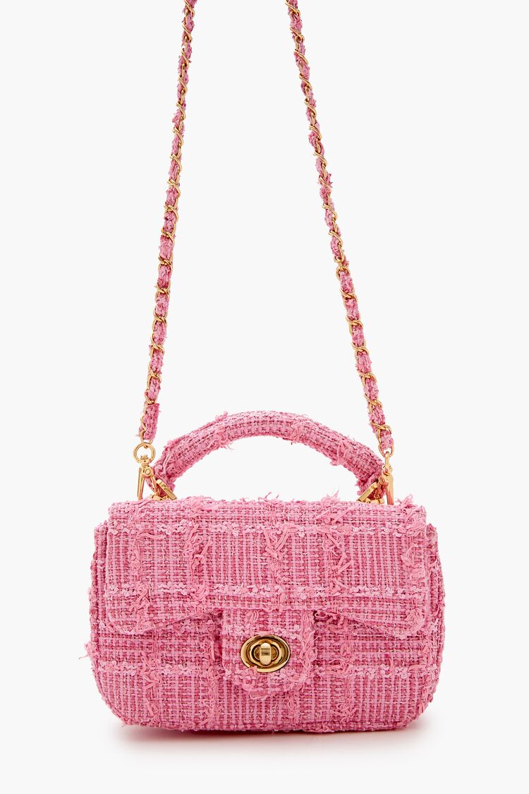 Tweed Grid Crossbody Bag-Feelings Star