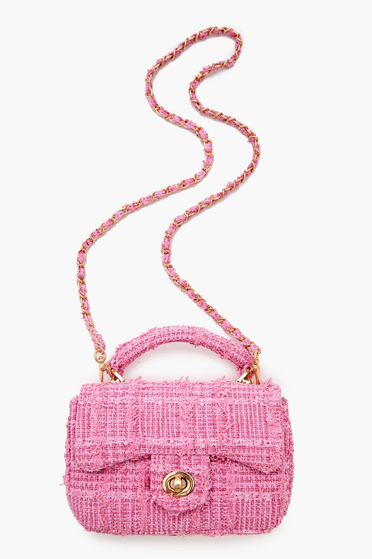 Tweed Grid Crossbody Bag-Feelings Star