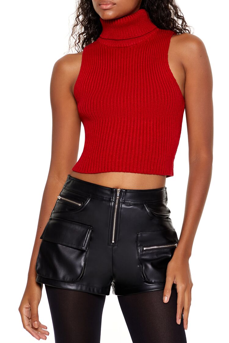 Turtleneck Sweater-Knit Tank Top-Feelings Star