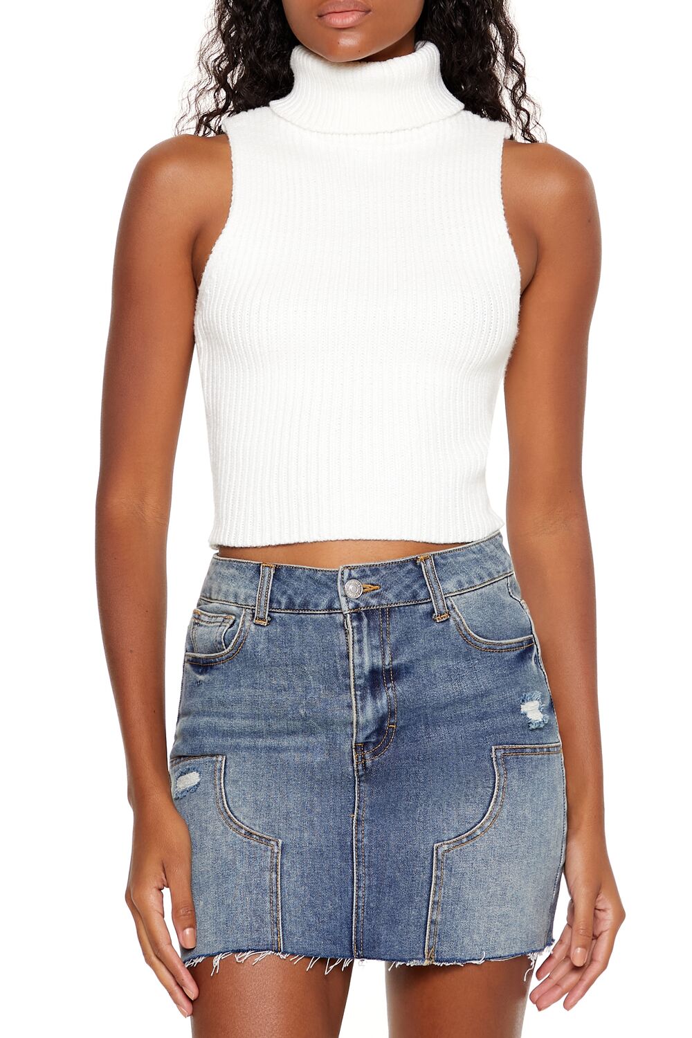 Turtleneck Sweater-Knit Tank Top-Feelings Star