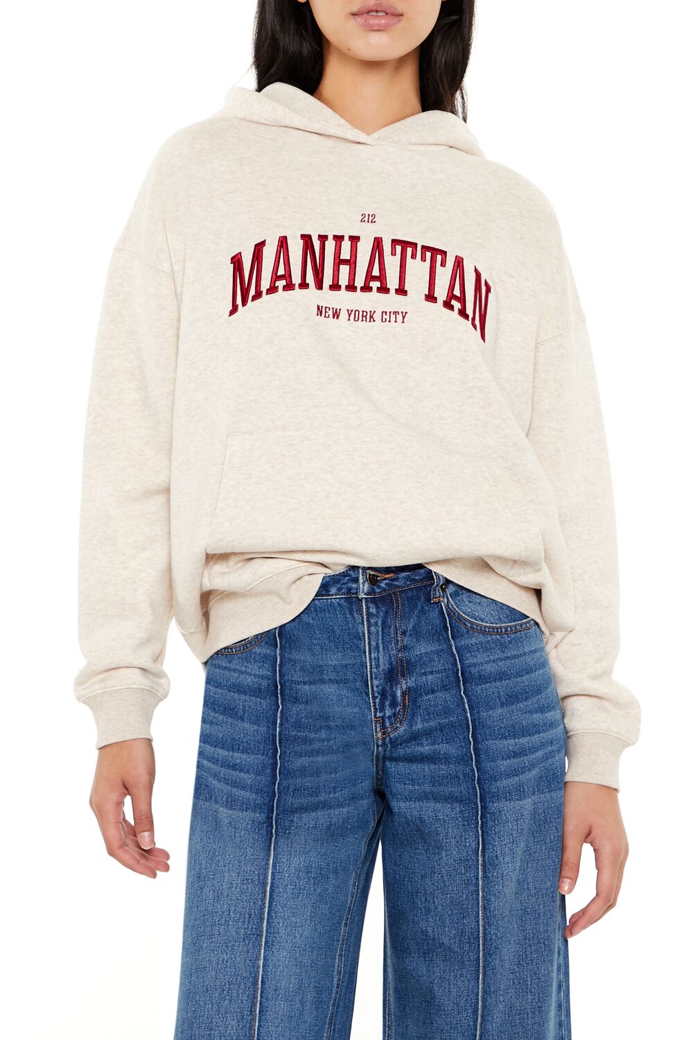 Embroidered Manhattan Hoodie-Feelings Star