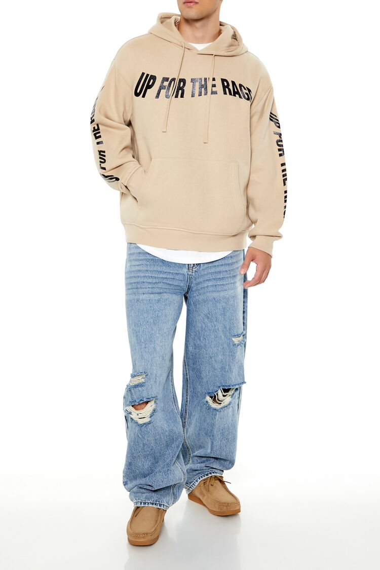 Up For The Rage Glitter Graphic Hoodie-Feelings Star