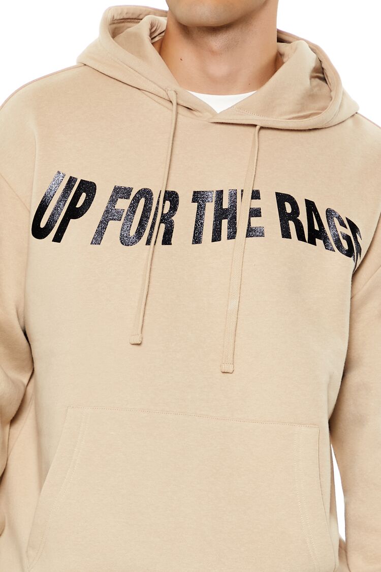 Up For The Rage Glitter Graphic Hoodie-Feelings Star