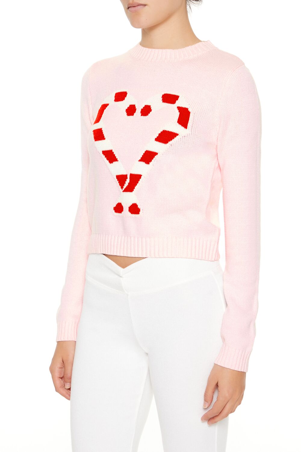 Candy Cane Graphic Sweater-Feelings Star