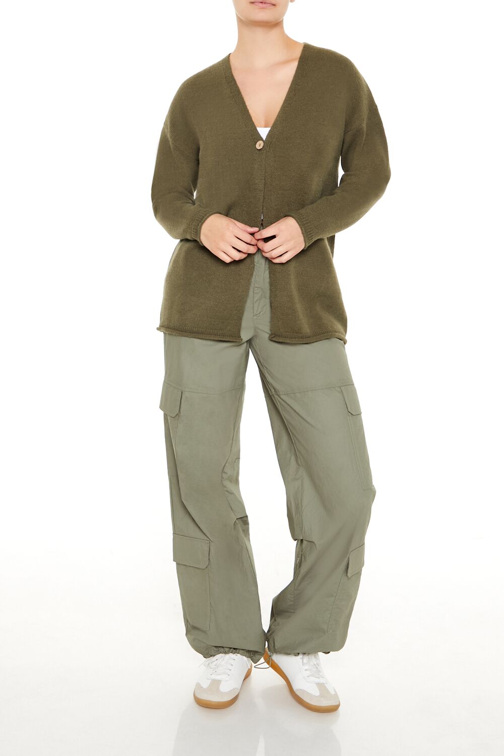 Split-Hem Cardigan Sweater-Feelings Star