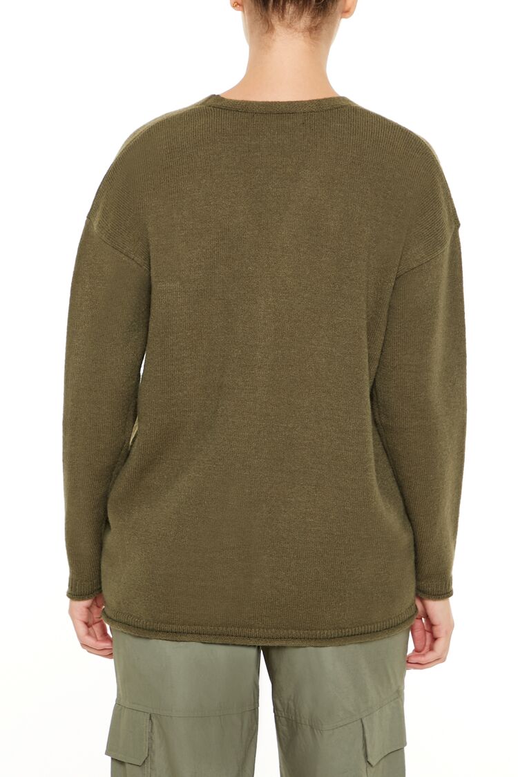 Split-Hem Cardigan Sweater-Feelings Star