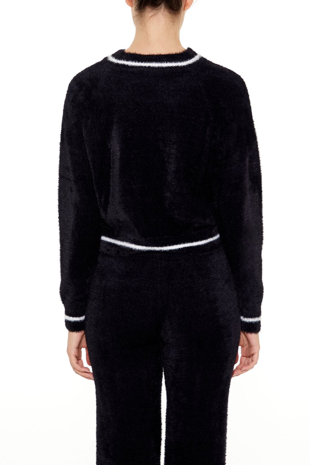 Two-Tone Fuzzy Knit Sweater-Feelings Star