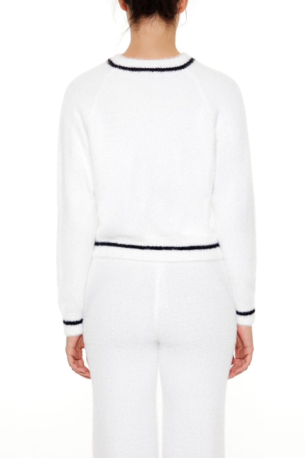 Two-Tone Fuzzy Knit Sweater-Feelings Star