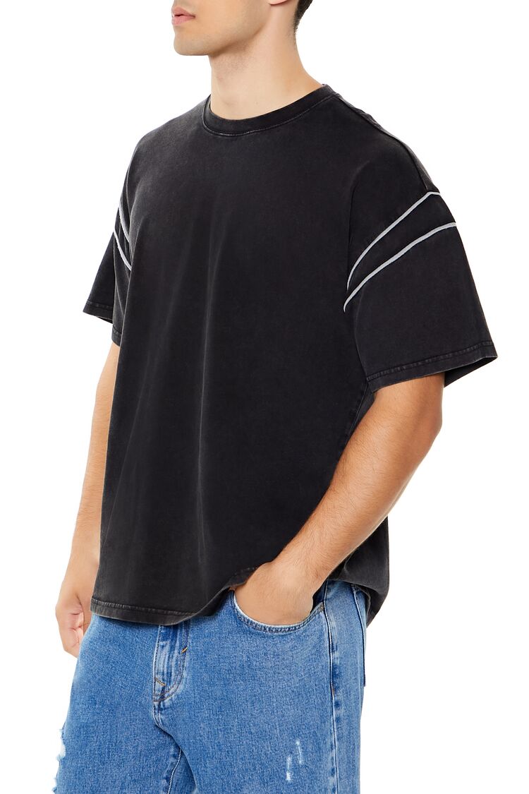 Two-Tone Mineral Wash Tee-Feelings Star